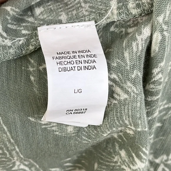 Lucky Brand women’s green floral swing tank. Size Large - Picture 7 of 8